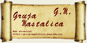 Gruja Mastalica vizit kartica
